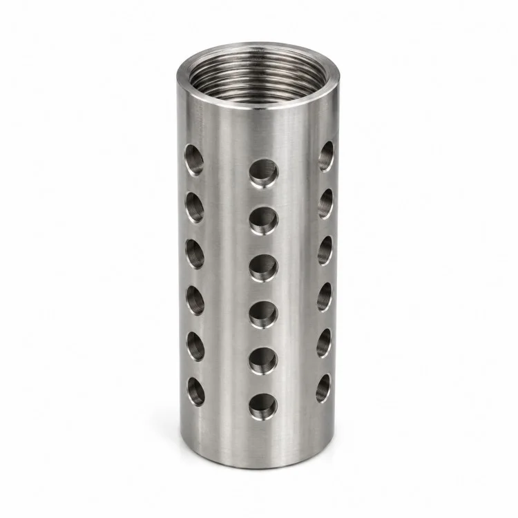 CNC 加工された穴あきねじ付きスリーブ